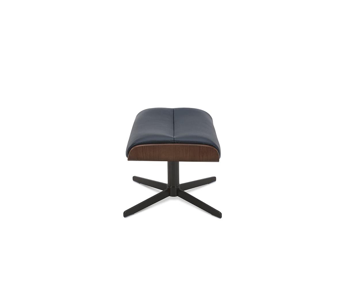 Fauteuil inclinable et ottoman en cuir Alvar