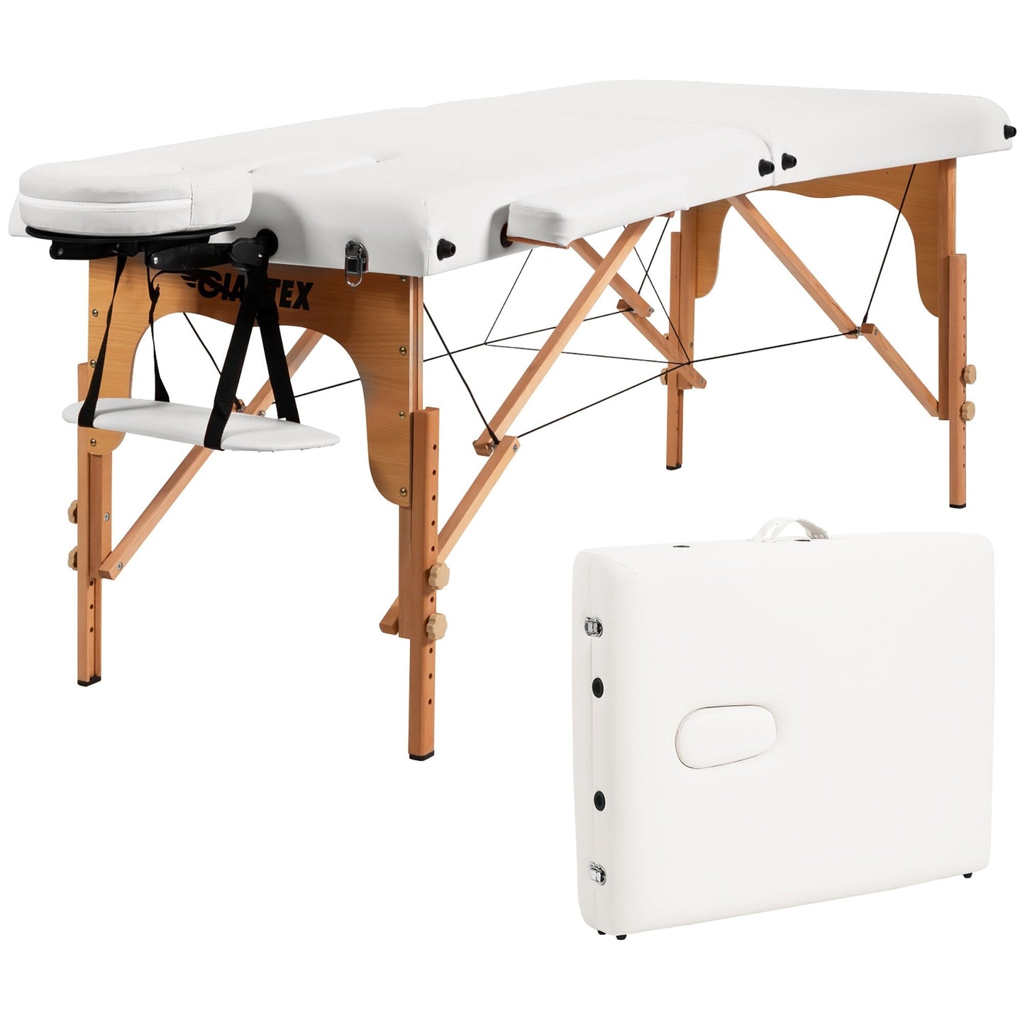 Table de massage portable 84''L réglable pour le visage, le spa et le tatouage avec transport