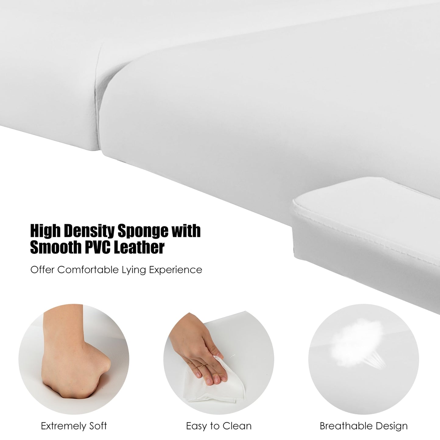 Table de massage portable 84''L réglable pour le visage, le spa et le tatouage avec transport