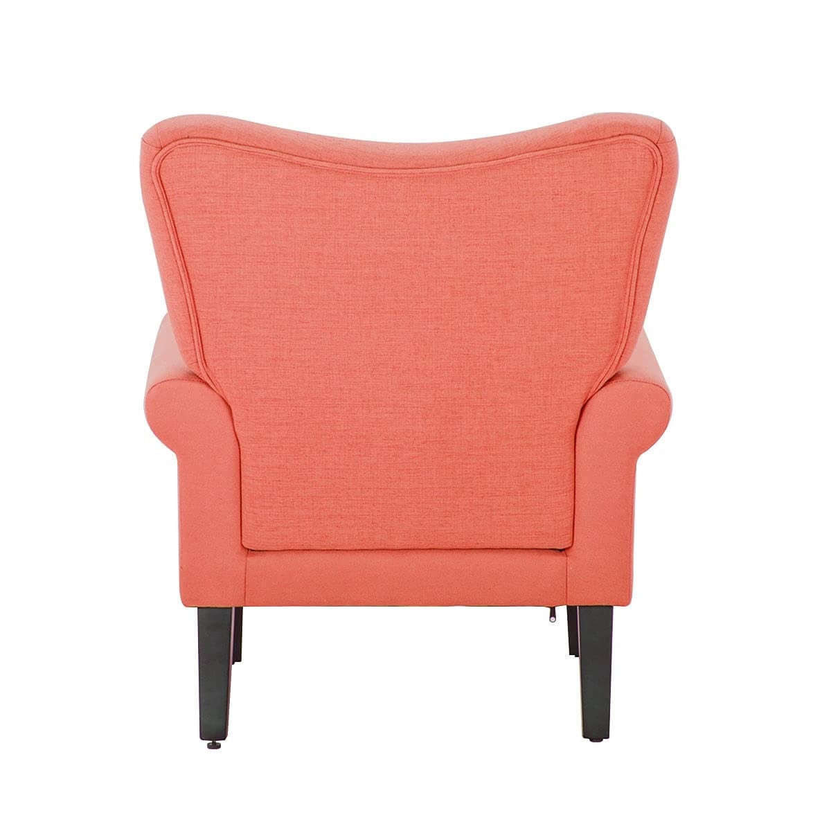 Fauteuil d'appoint moderne Erommy, fauteuil à dossier haut, canapé simple en tissu rembourré avec pieds en bois pour le salon