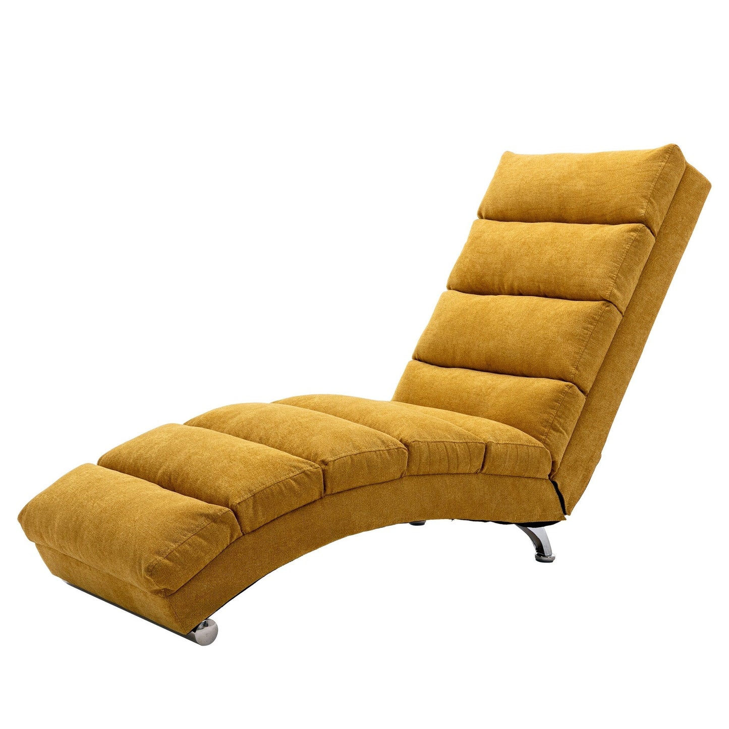 Chaise longue de massage ergonomique en lin, inclinable, capitonnée et rembourrée, avec télécommande et 5 modes de vibration
