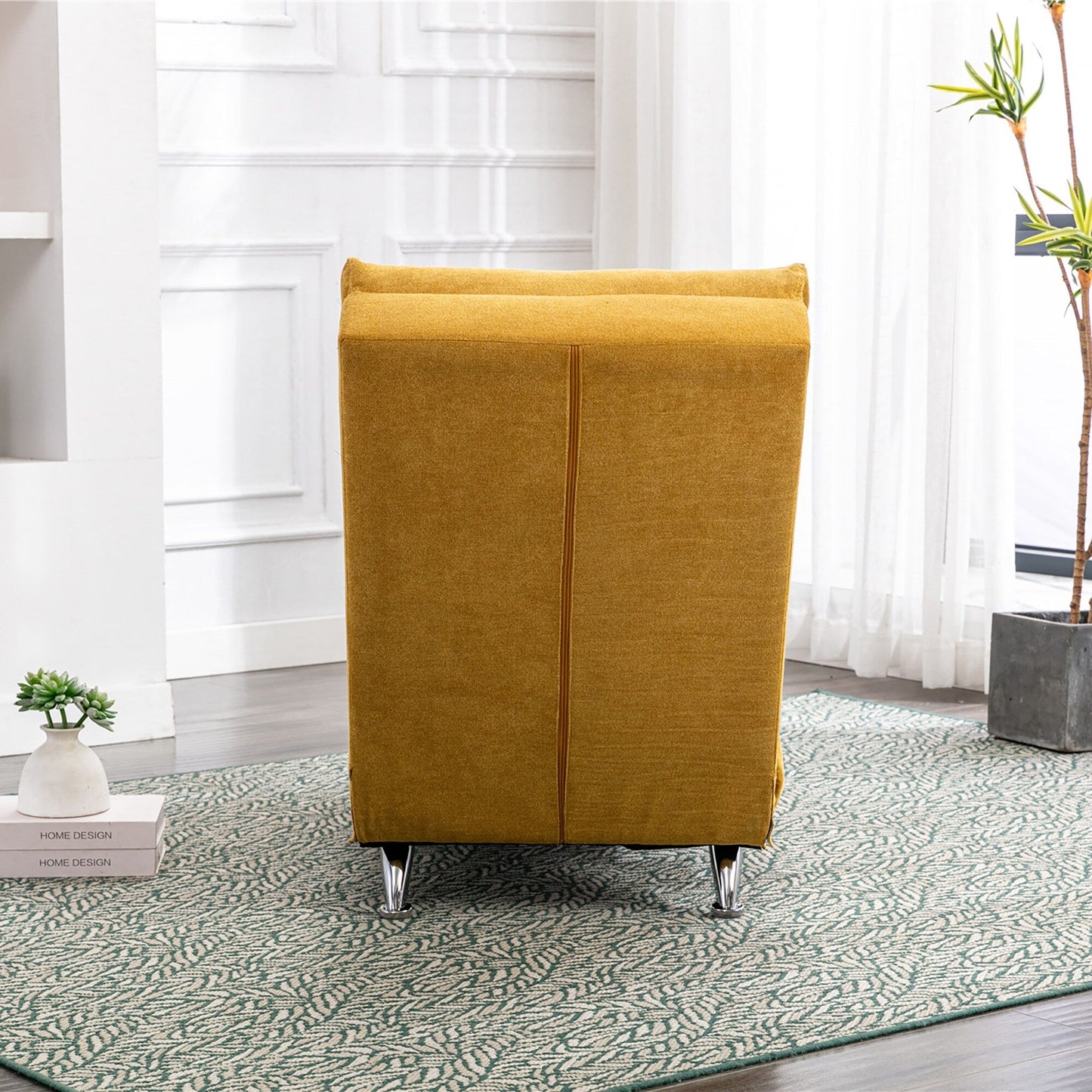 Chaise longue de massage ergonomique en lin, inclinable, capitonnée et rembourrée, avec télécommande et 5 modes de vibration