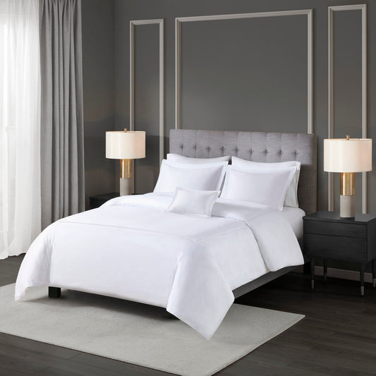 Parure de lit Madison Park Signature 500 fils au pouce carré, 100 % satin de coton brodé, collection de luxe