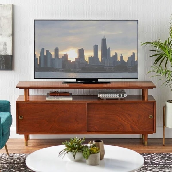Meuble TV en bois moderne du milieu du siècle Margo de Simple Living