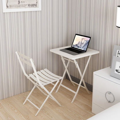 Ensemble bistro minimaliste de patio 3 pièces avec table carrée pliable et chaises - 3 pièces