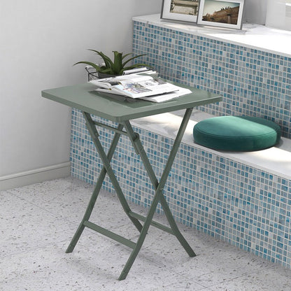 Ensemble bistro minimaliste de patio 3 pièces avec table carrée pliable et chaises - 3 pièces