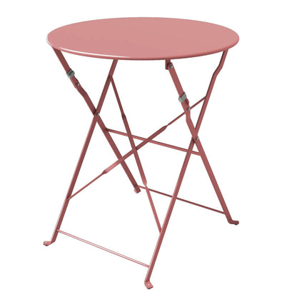 Ensemble bistrot pliant en métal 3 pièces, résistant aux intempéries, pour l'extérieur et l'intérieur, idéal pour la terrasse, la cour et le jardin.