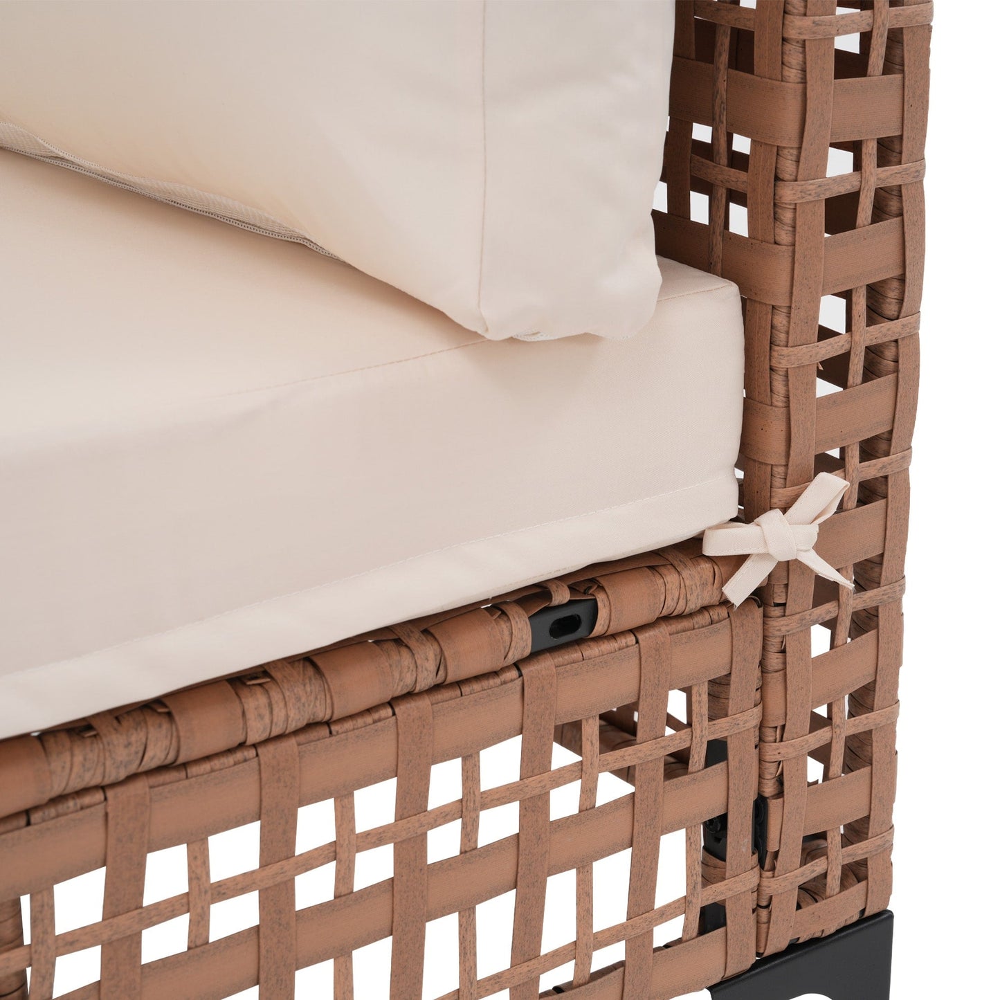 Ensemble de sièges d'extérieur sectionnels pour 6 personnes avec coussins