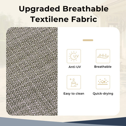 Ensemble de salle à manger de patio 8 pièces MAISON ARTS avec parasol de patio de 13 pieds