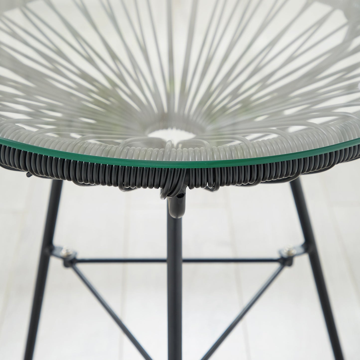 Ensemble bistrot moderne en osier Acapulco Corvus Sarcelles 3 pièces