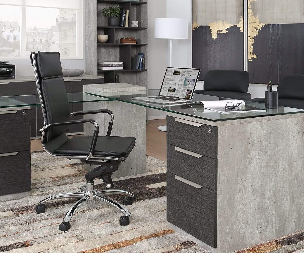 Chaise de bureau à dossier haut Brock
