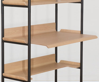 Freya 6 étagères avec bureau - Chêne