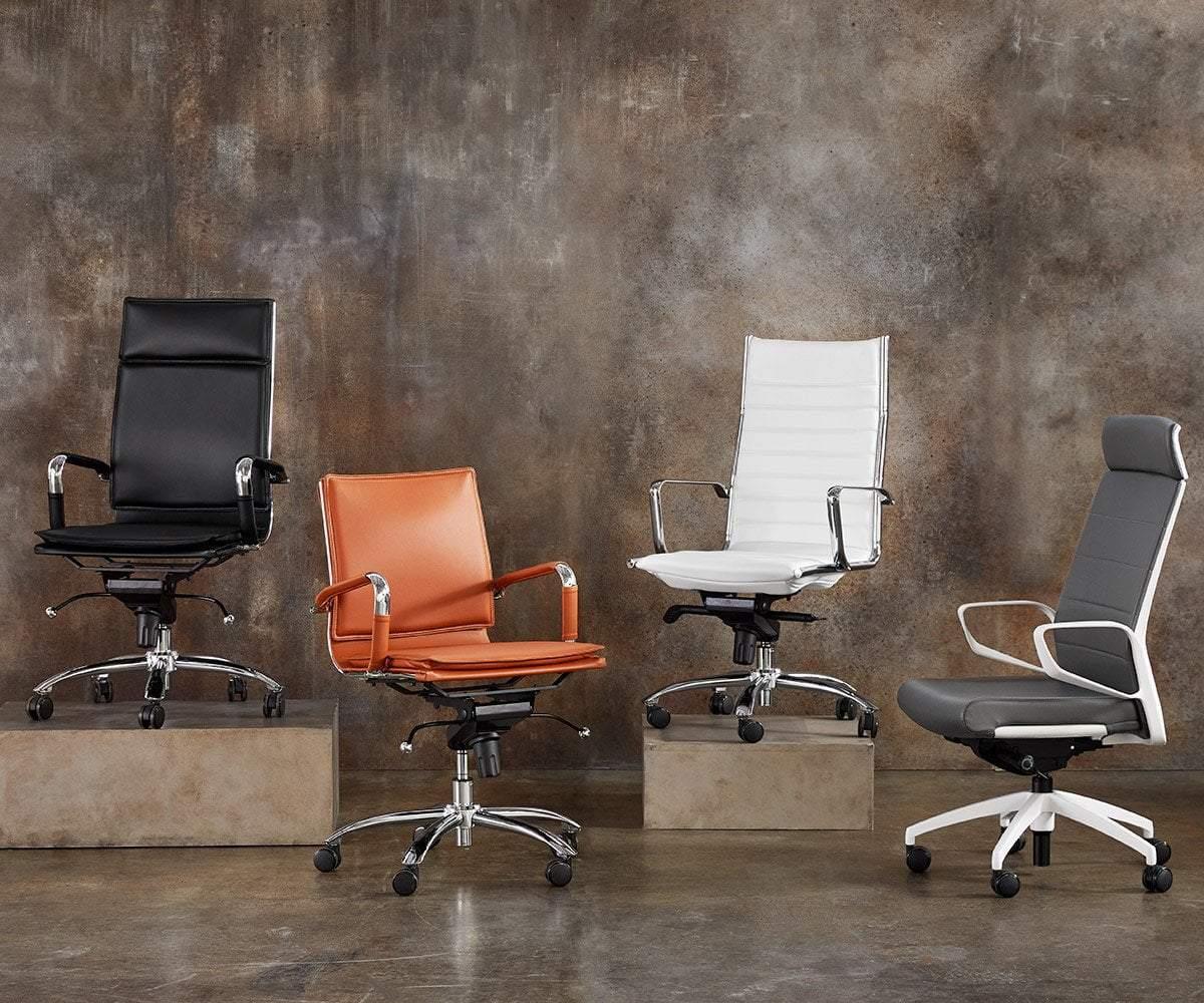 Chaise de bureau à dossier bas Brock