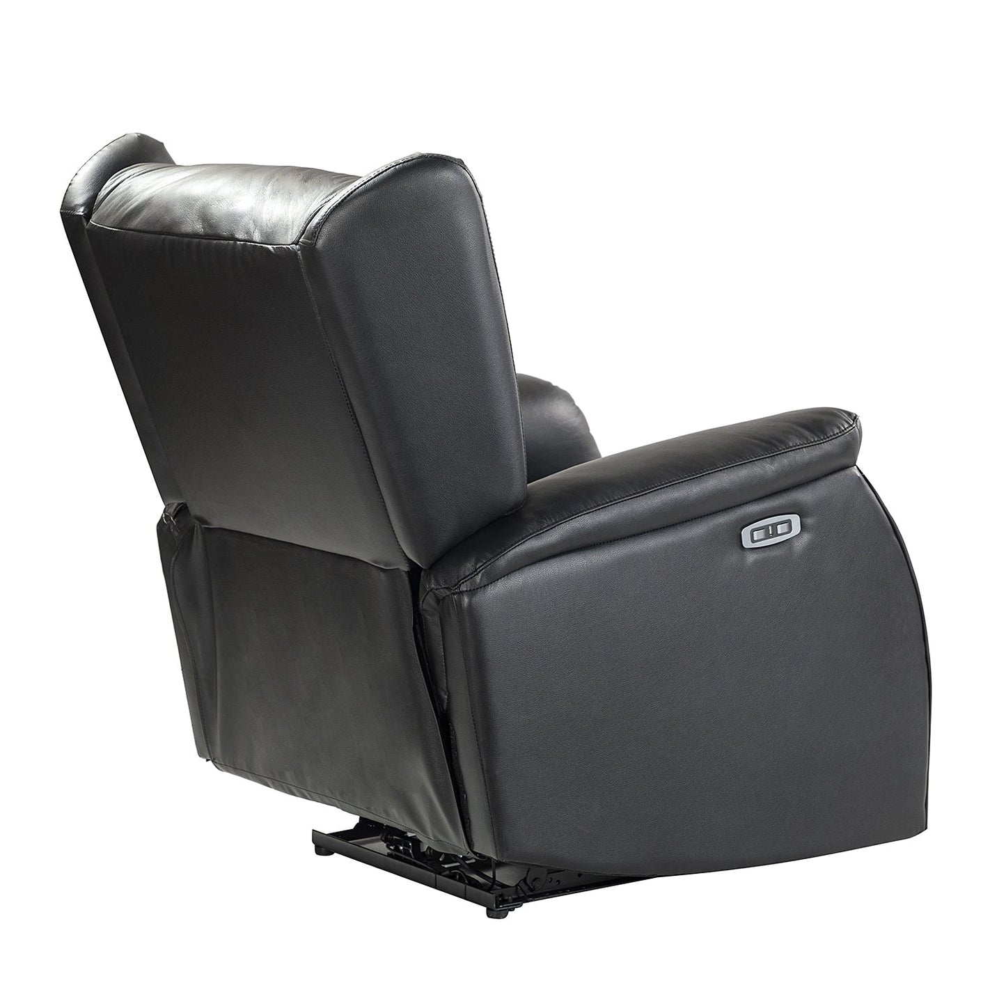 Fauteuil inclinable électrique en cuir véritable Eduardo avec port USB, lot de 2