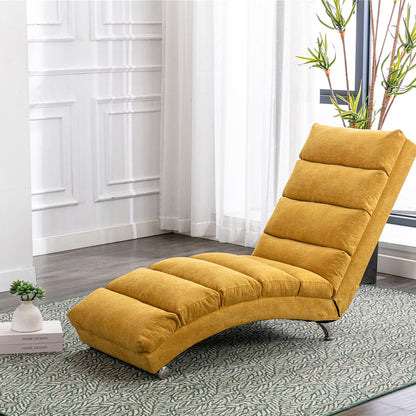 Chaise longue de massage ergonomique en lin, inclinable, capitonnée et rembourrée, avec télécommande et 5 modes de vibration