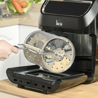 Grand four à friteuse à air HOMCOM de taille familiale, four de comptoir idéal pour la cuisine - 12,5 x 13,25 x 14,5