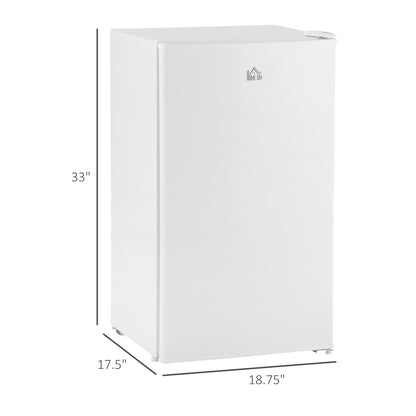 Mini-réfrigérateur HOMCOM de 3,2 pi³ avec congélateur, réfrigérateur compact à une porte avec thermostat réglable pour chambre à coucher