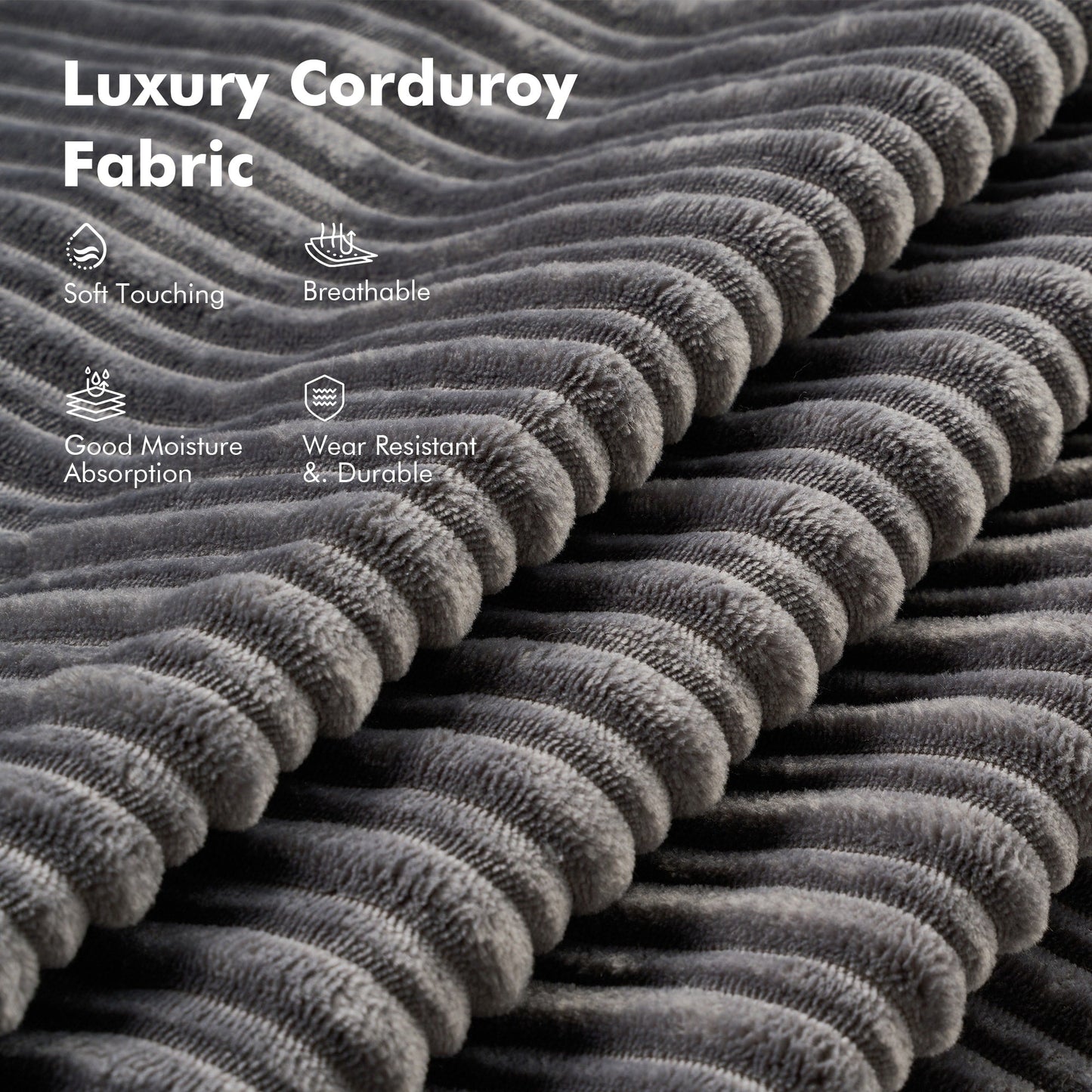 Canapé pliant moderne en velours côtelé HOOOWOOO