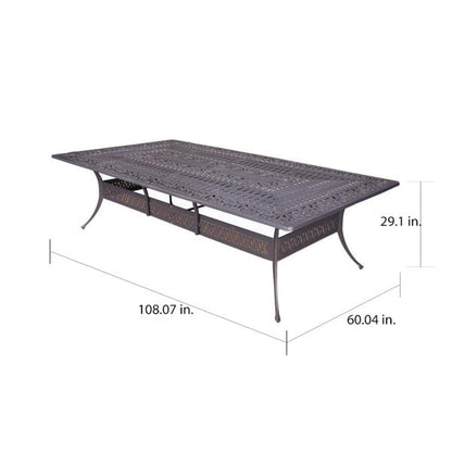 Ensemble de salle à manger Manasquan 13 pièces en aluminium bronze par Havenside Home