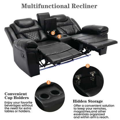 Fauteuil inclinable manuel pour cinéma maison avec rangement escamotable