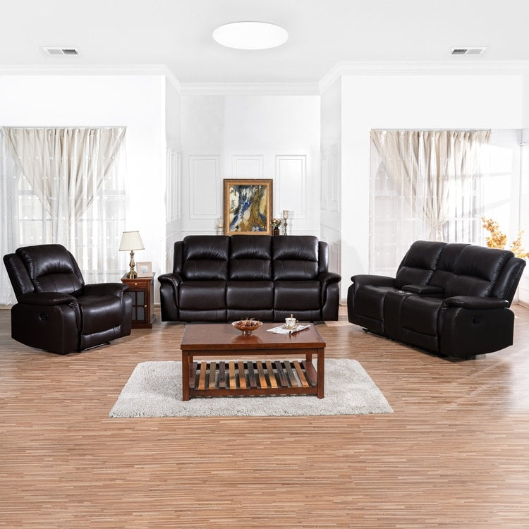 Collection de canapés inclinables manuels en cuir pour salon Meubles inclinables en cuir pour la maison, le bureau et le salon