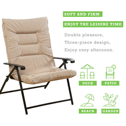 Ensemble de bistrot pliant rembourré Kozyard Elsa 3 pièces pour patio extérieur