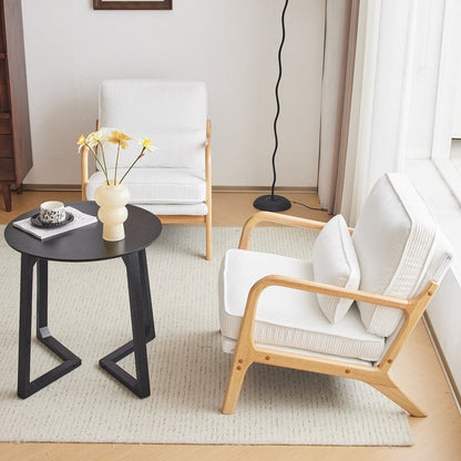 Chaise d'appoint rembourrée de style moderne du milieu du siècle