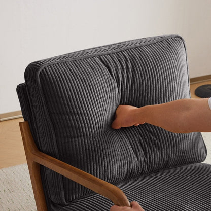 Chaise d'appoint rembourrée de style moderne du milieu du siècle