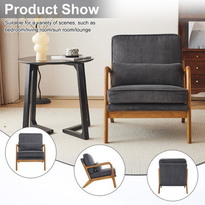 Chaise d'appoint rembourrée de style moderne du milieu du siècle