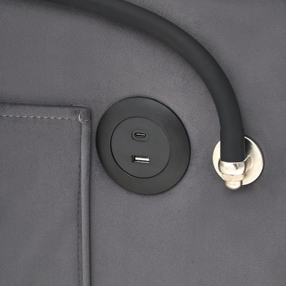 Canapé-lit convertible 3 en 1 moderne 70.86 avec dossier réglable et port de chargement USB pour le salon