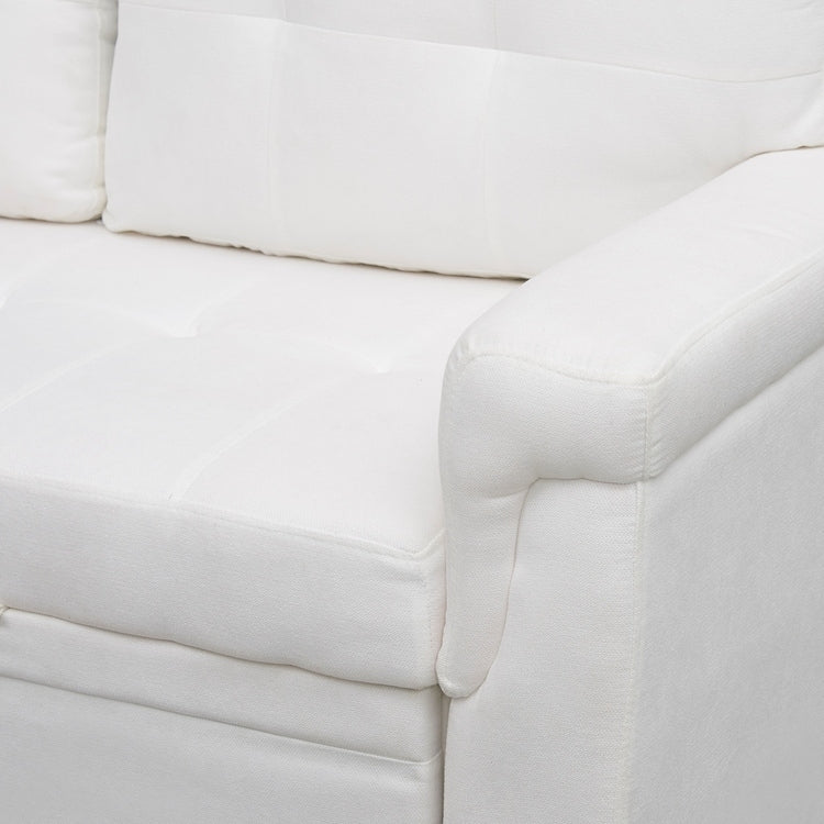 Canapé sectionnel réversible avec lit gigogne, méridienne avec rangement dissimulé, pieds durables,