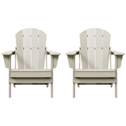 Chaises pliantes Adirondack Polytrends Laguna résistantes aux intempéries (lot de 2)