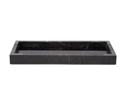 Plateau en marbre miroir noir
