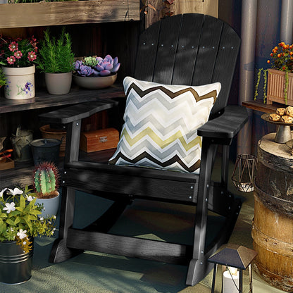 Chaise à bascule d'extérieur toutes saisons WINSOON, lot de 2