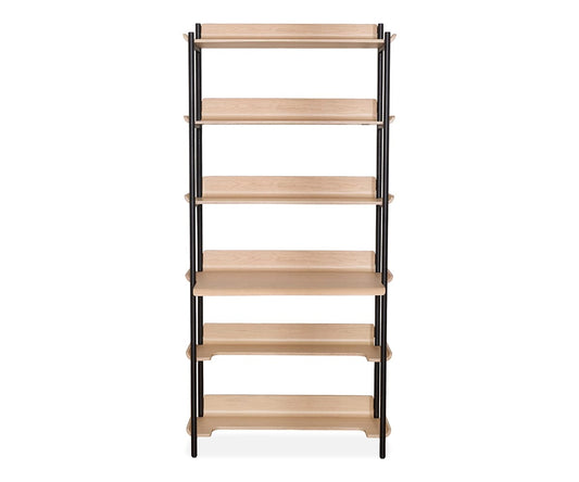 Freya 6 étagères avec bureau - Chêne