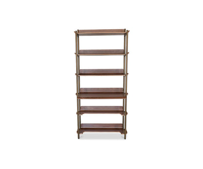 Freya 6 étagères avec bureau - Noyer
